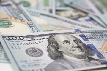 randomly layed 100 dollar bills