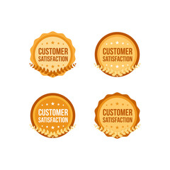 Customer Satisfaction Shopping Ribbon Label Set