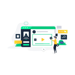 Ui/Ux Design Vector Illustration concept. Flat illustration isolated on white background.