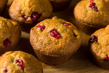 Homemade Cranberry Muffins with Orange Zest