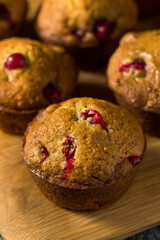Homemade Cranberry Muffins with Orange Zest