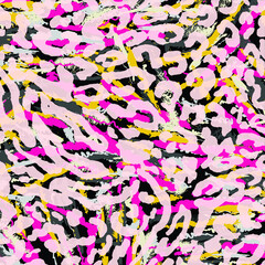 Abstract animal skin leopard seamless pattern design. Jaguar, leopard, cheetah, panther fur. Seamless camouflage background