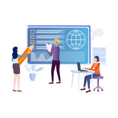 Online Testing Vector Illustration concept. Flat illustration isolated on white background.