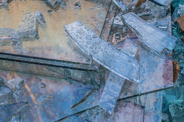 Wassertropfen auf Glasscheiben