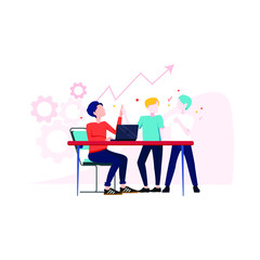 Successful Teamwork Vector Illustration concept. Flat illustration isolated on white background.