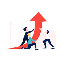 Business Growth Vector Illustration concept. Flat illustration isolated on white background.