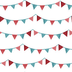 Obraz premium Red and blue flag seamless pattern 