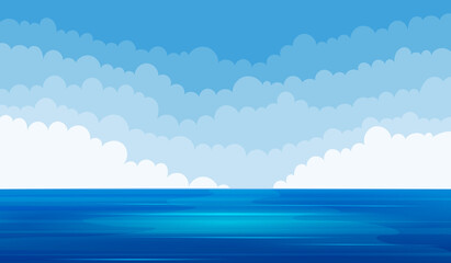 Fototapeta na wymiar Sea landscape background vector design illustration 