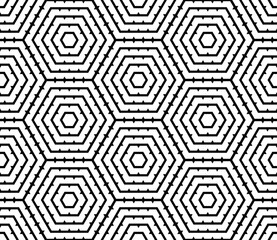 Seamless geometric hexagons pattern and texture.