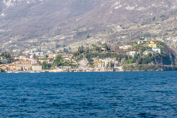 Fototapeta na wymiar Landscape of Valmadrera on Lake Lecco