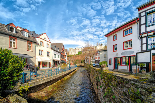Cityscape of Bad M&uuml;nstereifel. Bad M&uuml;nstereifel is a historical spa town in the district of Euskirchen, Germany