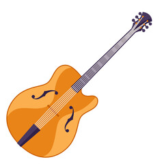 Illustration of guitar. Musical instrument for concert poster.