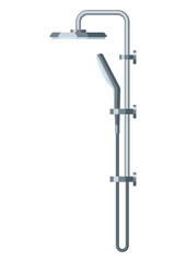 Illustration of shower in bathroom. Adversting icon or image for industry.