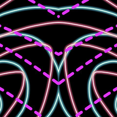 abstract background with glowing lines, colorful geometric shaped decorative pattern, digital canvas art, graphic design illustration wallpaper