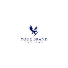 Flying Bird Logo design abstract vector template