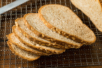 Homemade Organic Whole Wheat Sliced Bread