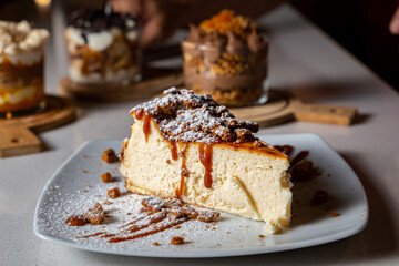 CHEESECAKE WITH NUTS DESSERT 
