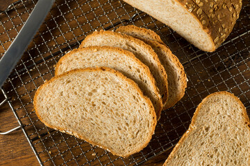 Homemade Organic Whole Wheat Sliced Bread