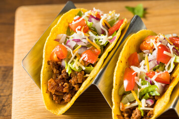 Homemade Ground Beef Hard Shell Tacos