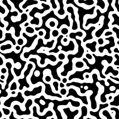 Abstract seamless patterns with dots, chaotic shapeless spots