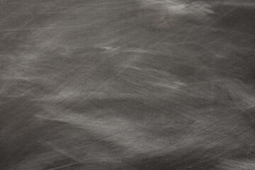 Fototapeta premium Chalk rubbed out on blackboard, chalkboard texture background copy space for add text and design