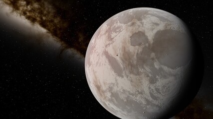 planet suitable for colonization, earth-like planet in far space, planets background 3d render