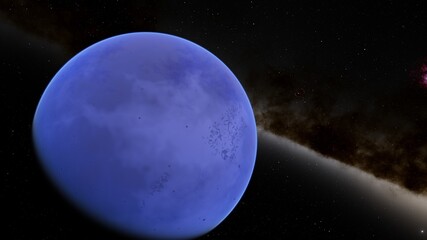 planet suitable for colonization, earth-like planet in far space, planets background 3d render