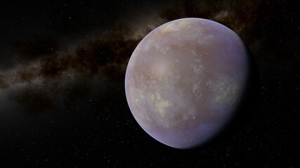 planet suitable for colonization, earth-like planet in far space, planets background 3d render