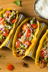 Homemade Ground Beef Hard Shell Tacos