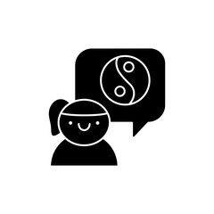 Naklejka premium Children's psychology color line icon. Pictogram for web page, mobile app, promo.