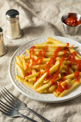 Homemade French Fries with Ketchup