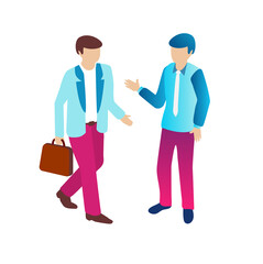 Isometric people business businessman Trendy Flat concept