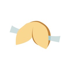 Chinese fortune cookies. Dessert. Vector illustration in color.