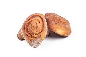 Studio lighting. homemade cakes. On a white background. Close-up.