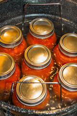 Open kettle canning of fresh tomatoes