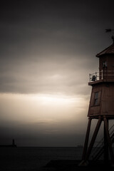 lighthouse at sunset