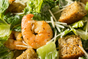 Homemade Shrimp Caesar Salad