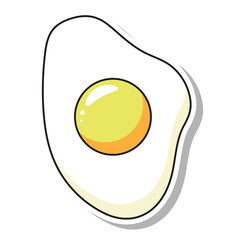 egg for breakfast in the style of pop art sticker