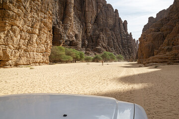Panorama inside canyon aka guelta Bashikele, Chad, Africa