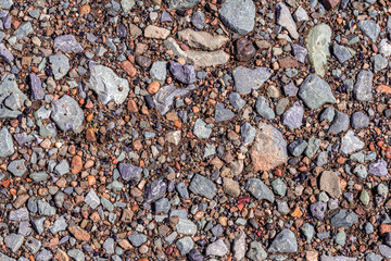 background - a mixture of gravel, crushed stone and sand