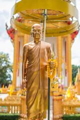 Vertical shot of the Prasat Wat Sa Kamphaeng Yai Thai Temple in Sisaket, Thailand