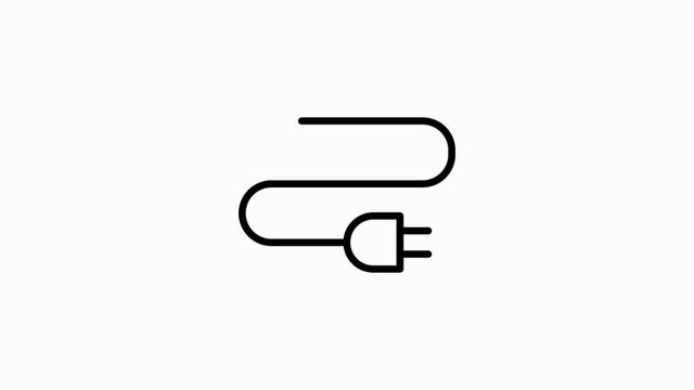 CONSTRUCTION line icon of for modern concepts, web and apps on white background. Motion graphic.
