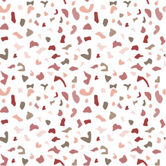 Terrazzo vector seamless pattern pastel color. Composed of natural stone, granite, quartz, marble, glass and concrete