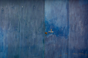 Metal of a metal door, weathered in southern Spain