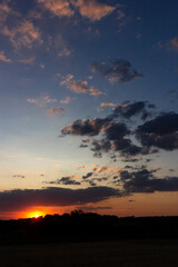 Fototapeta na wymiar Backlit sunset, southern Andalusia, Spain