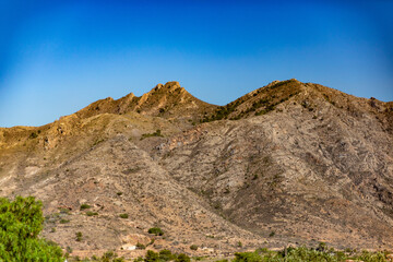 landscape with blue sky and clouds