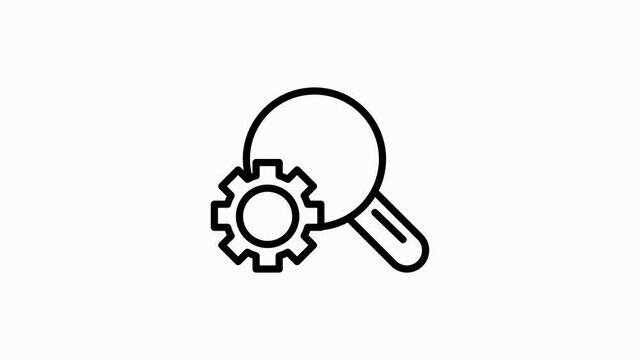 ELECTRONICS icon with flat abstract design isolated on white background. Motion graphic.