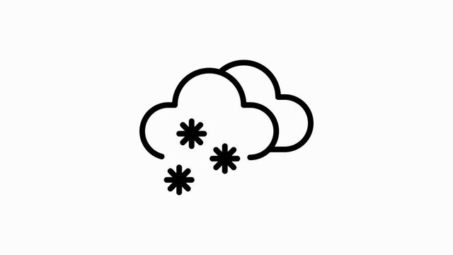 Weather line icon for modern concepts, web and apps on white background. Motion graphic.