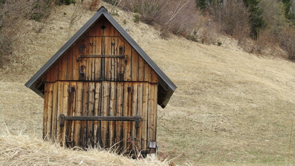 Wooden cabin Pokljuka, Bohinj for hay storage     