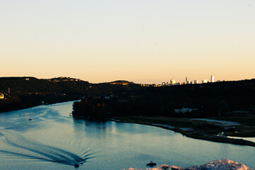 sunset over the lake